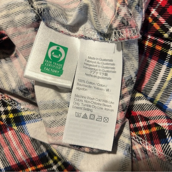 J. Crew Plaid Multicolor Turtleneck Top Size Medium - Picture 5 of 6